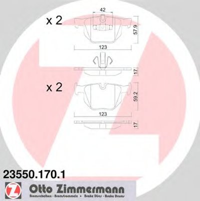 Колодки гальмівні дискові 235501701 ZIMMERMANN