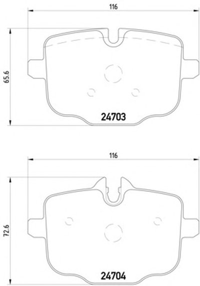 Комплект гальмівних колодок 2470301 TEXTAR для BMW 7 Series 2015–2020