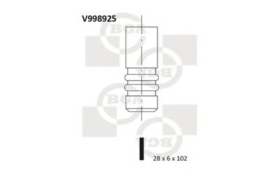 Клапан двигуна V998925 BGA для Audi A4 2008–2015