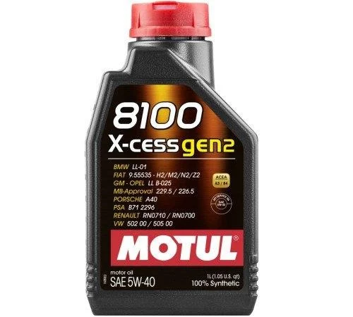 Моторна олива Motul 8100 X-CESS GEN2 5W-40, 1л для Audi A4 2013–2015 Двигун і компоненти