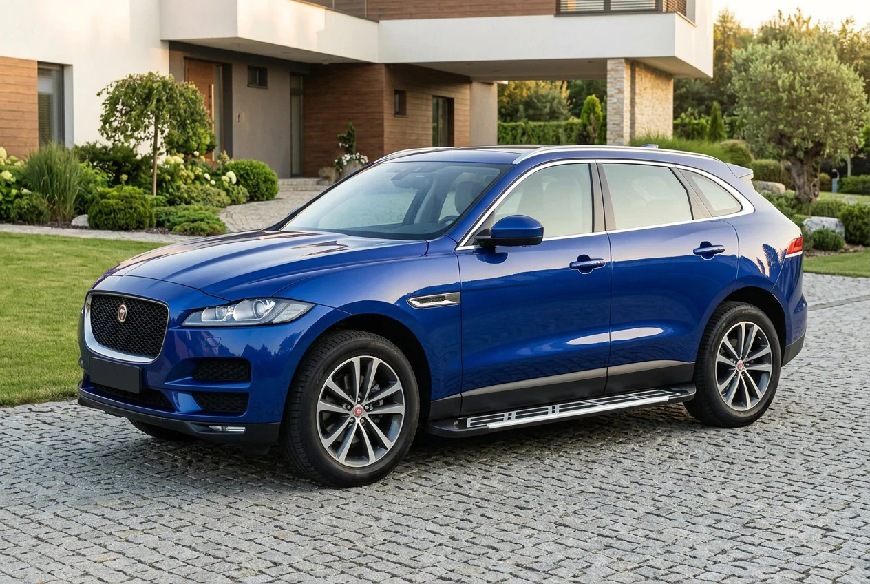 Erkul Jaguar F-PACE 2016- рр. Бокові пороги Sunrise (2 шт., Алюміній) для Jaguar F-Pace 2016–2026 Кузов та оптика