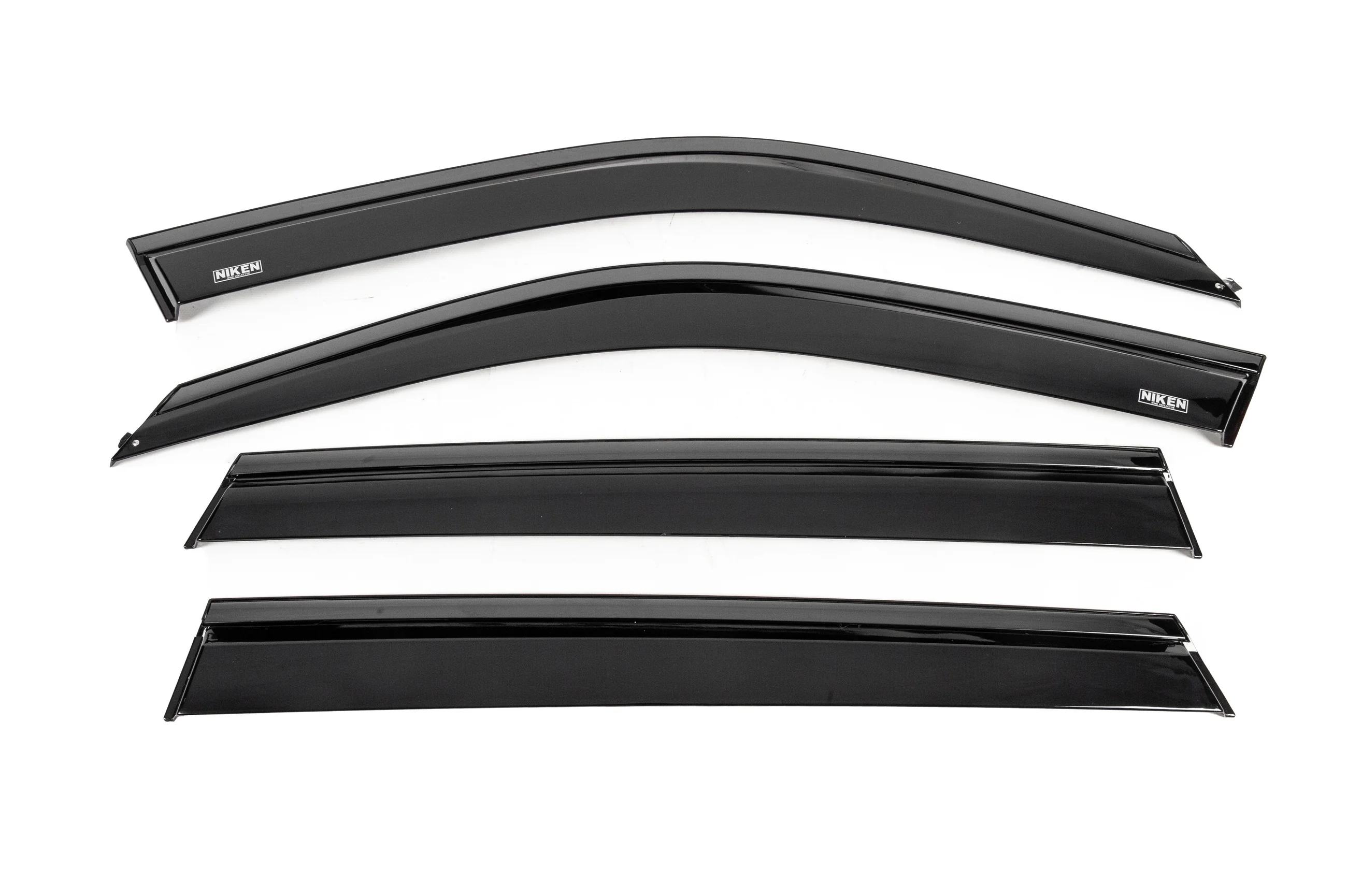 BMW X5 E70 2007-2013 рр. Вітровики з чорним молдингом Niken Luxury (4 шт) для BMW X5 2008–2018 Кузов та оптика